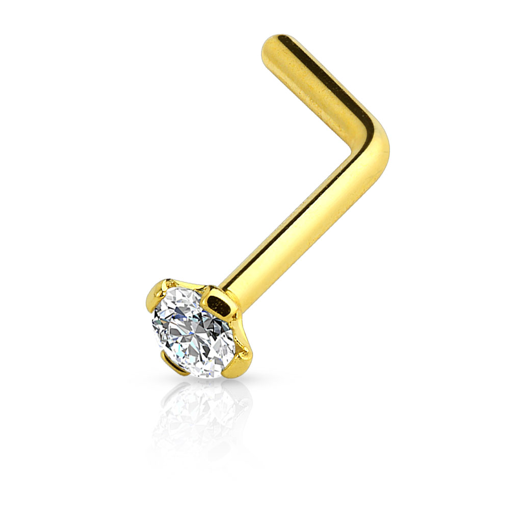 Piercing do nosu zahnutý do