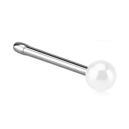 Piercing do nosu s perlovou kuličkou z akrylátu