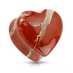 Plug z červeného achátu ve tvaru srdce